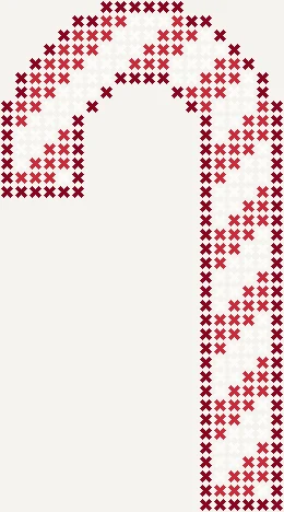Candy Cane Cross Stitch Pattern preview