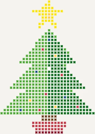 Christmas Tree Cross Stitch Pattern preview